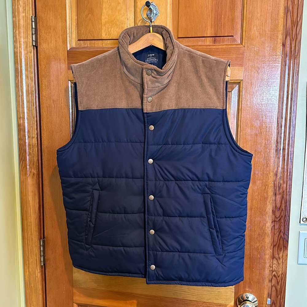 JCrew Factory vest with cord details size L